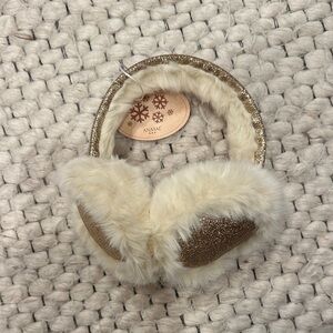 Anasai Glittering Gold and Cream Kids Earmuffs